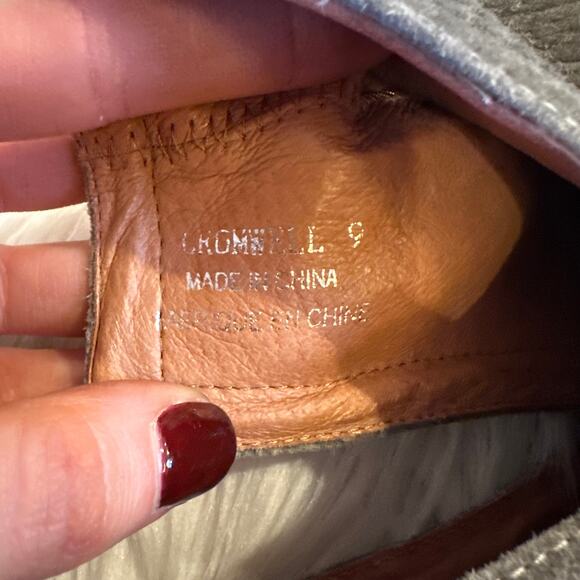 Jeffrey Campbell Cromwell Western Cut Out Ankle Boots Leather Snakeskin Gray - Picture 13 of 14